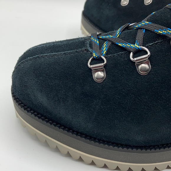 UGG Birch WP Black Suede Wool Laceup Wedge Boot - Picture 7 of 8